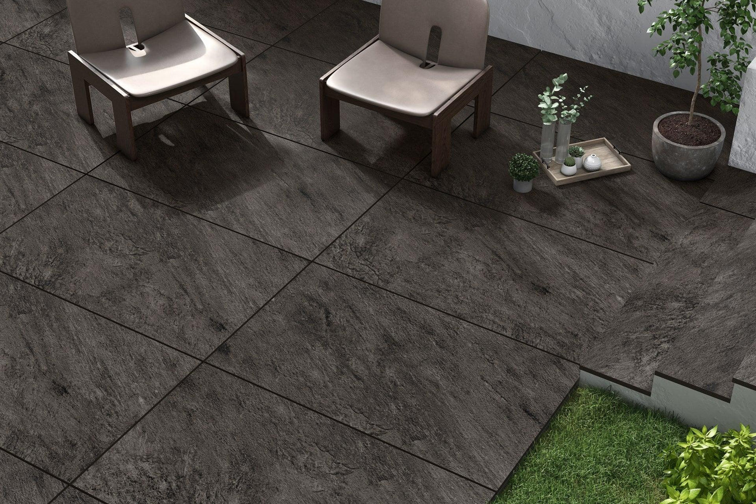Black Porcelain Pavers