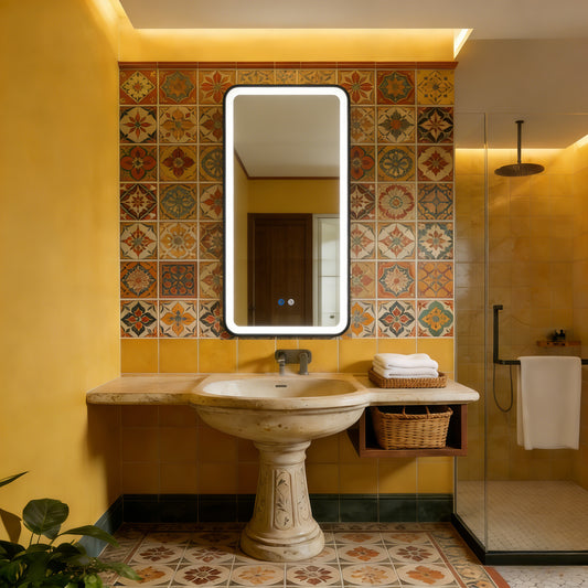 Aura Rectangular Framed Matte Black