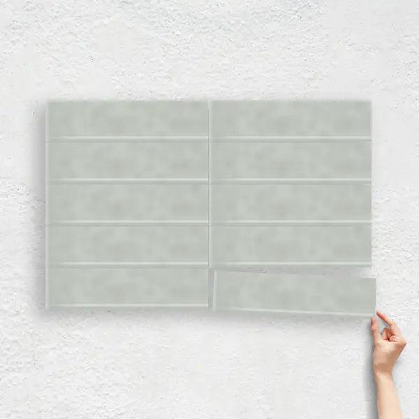 SAGE GREEN 50X200 MINI WAVE SUBWAY TILE - Tiles Mate