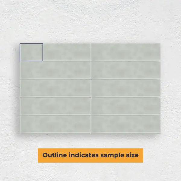 SAGE GREEN 75X300 WAVE SUBWAY TILE - Tiles Mate