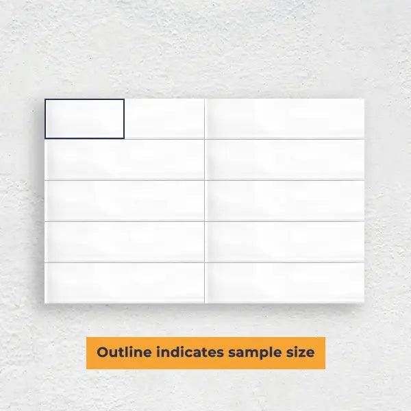 WHITE GLOSS 50X200 WAVE SUBWAY TILE - Tiles Mate