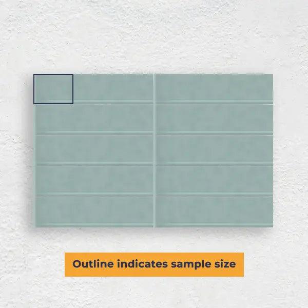 SKY BLUE 75X300 WAVE SUBWAY TILE - Tiles Mate