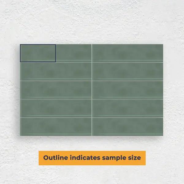 JADE GREEN 50X200 MINI WAVE SUBWAY TILE - Tiles Mate