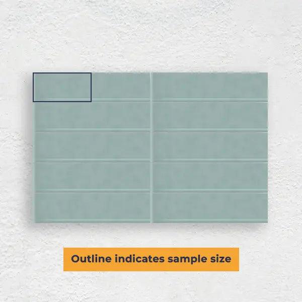 SKY BLUE 50X200 MINI WAVE SUBWAY TILE - Tiles Mate