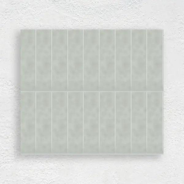 SAGE GREEN 50X200 MINI WAVE SUBWAY TILE - Tiles Mate