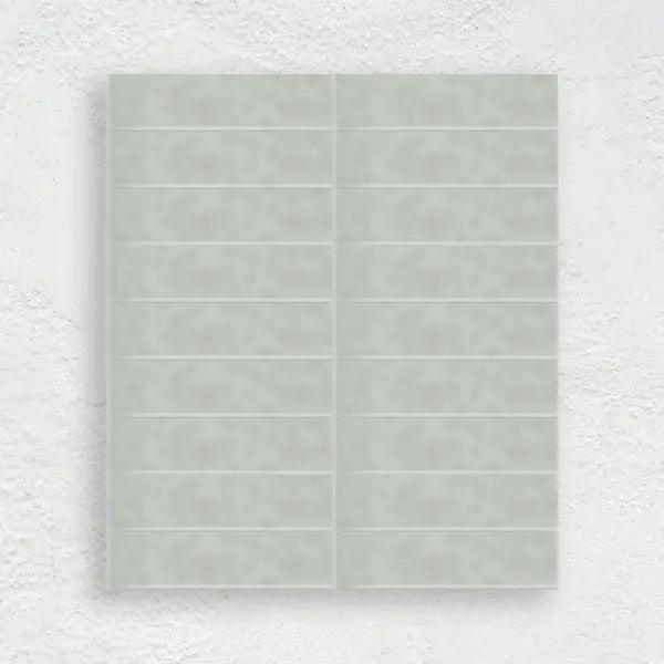 SAGE GREEN 75X300 WAVE SUBWAY TILE - Tiles Mate