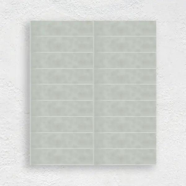 SAGE GREEN 50X200 MINI WAVE SUBWAY TILE - Tiles Mate
