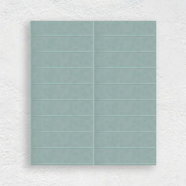 SKY BLUE 75X300 WAVE SUBWAY TILE - Tiles Mate