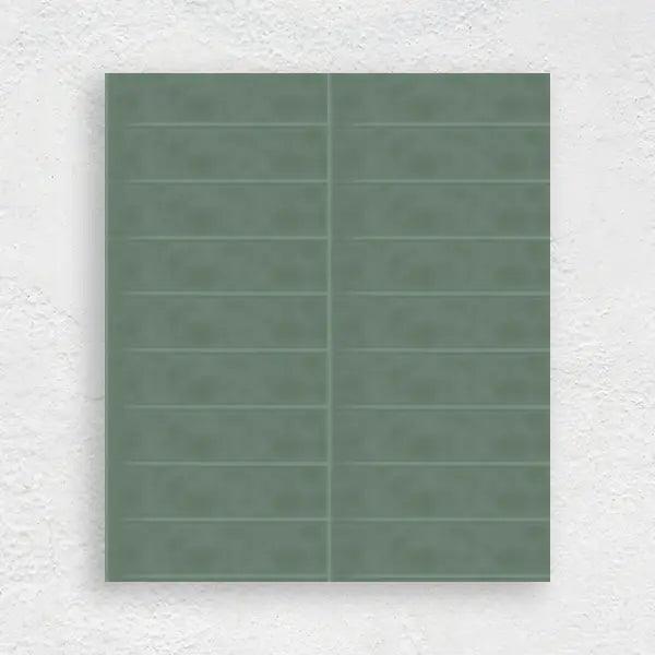 JADE GREEN 50X200 MINI WAVE SUBWAY TILE - Tiles Mate
