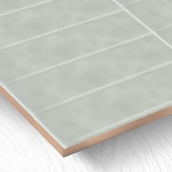 SAGE GREEN 75X300 WAVE SUBWAY TILE - Tiles Mate