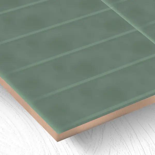 JADE GREEN 50X200 MINI WAVE SUBWAY TILE - Tiles Mate