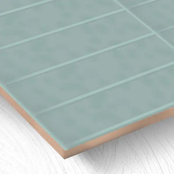 SKY BLUE 50X200 MINI WAVE SUBWAY TILE - Tiles Mate