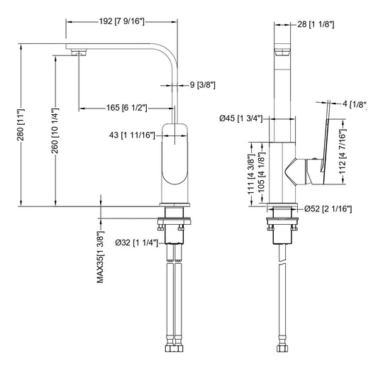 Forte Sink Tap Gun Metal