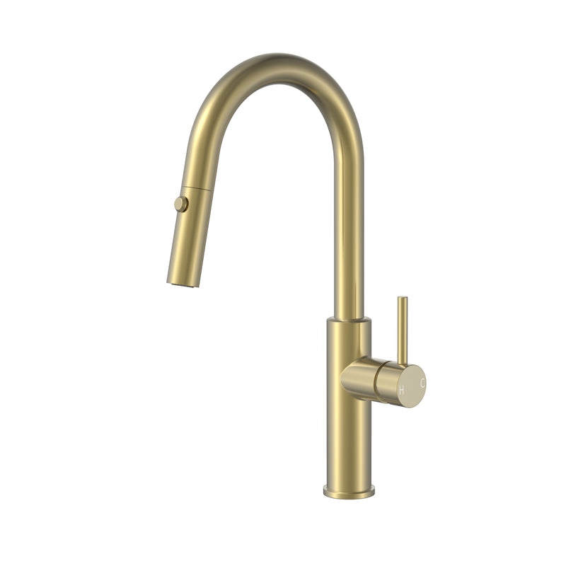 Orbit Pull Out Sink Tap Brushed Gold