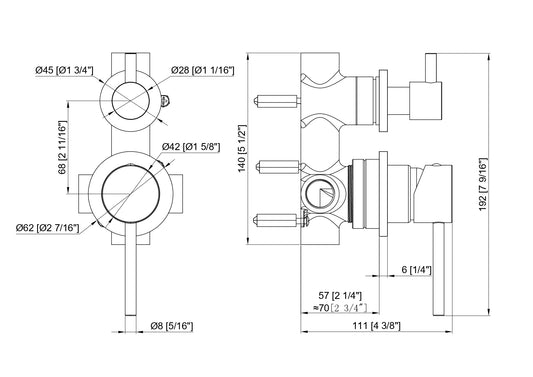 Orbit Shower Mixer & Diverter Chrome
