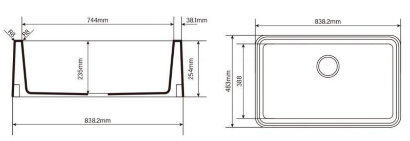 Colossal Single Bowl Kitchen Sink Matte Black