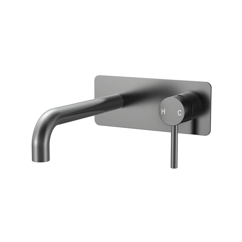 Orbit Wall Tap & Lever with Back Plate Gun Metal