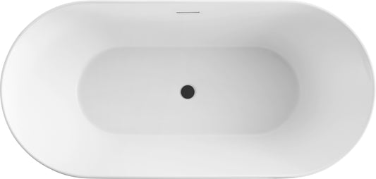 Noir Classic Freestanding Bathtub 1500mm Matt Black