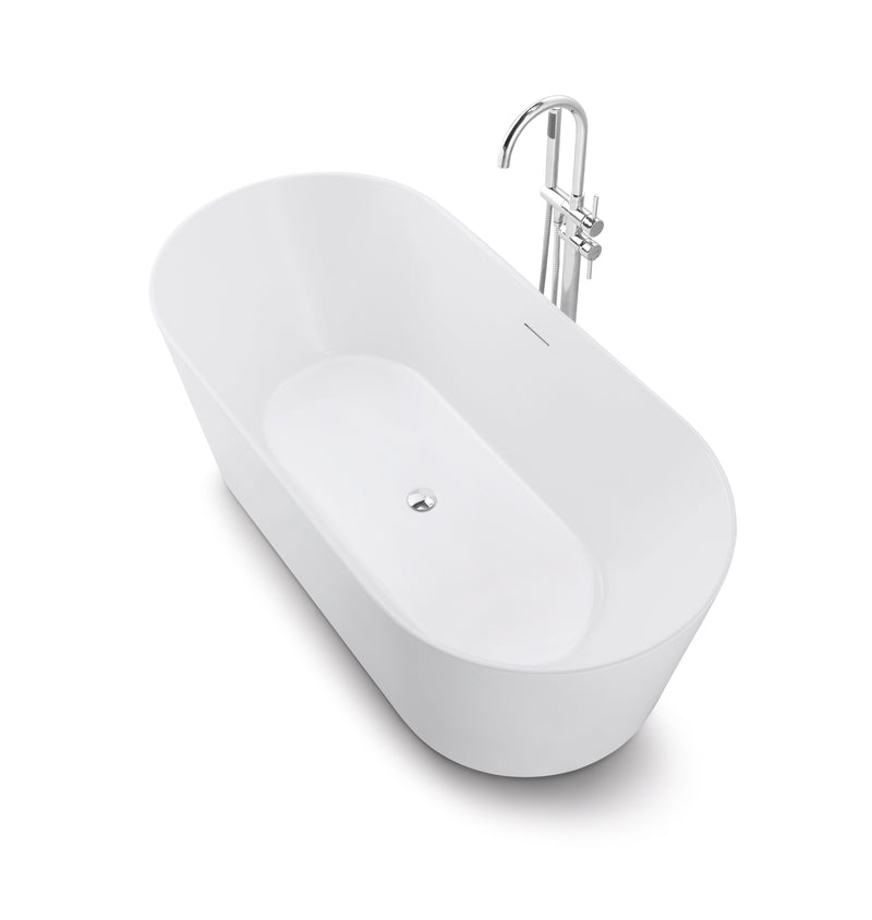 Serenique Classic Freestanding Bathtub 1500mm Gloss White