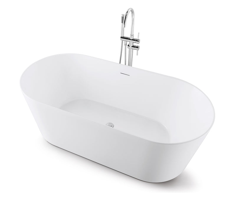 Serenique Classic Freestanding Bathtub 1500mm Gloss White