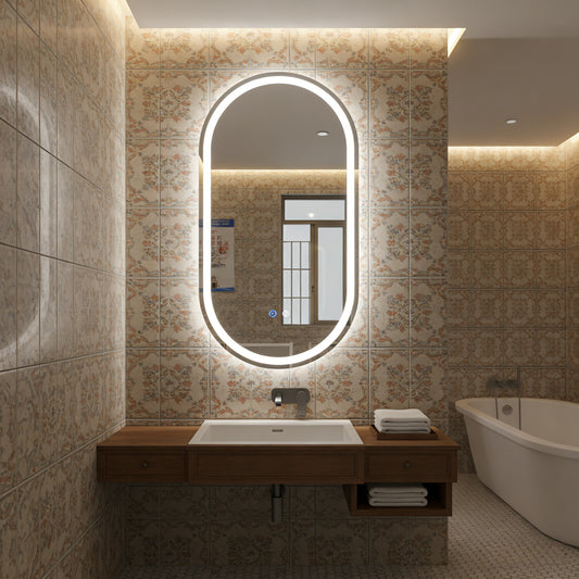 Halo Pill Frameless Mirror
