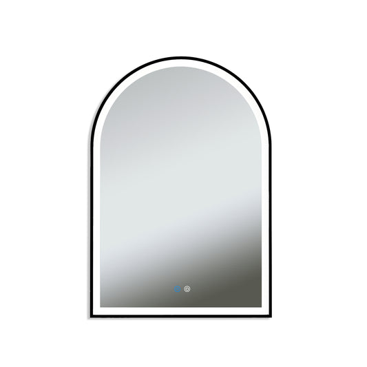 Aura Arch Framed Matte Black Mirror