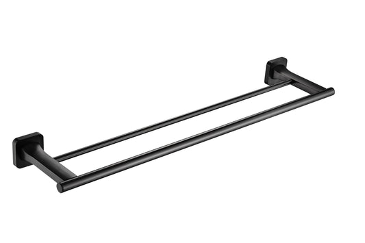 Forte Double Towel Bar Matte Black