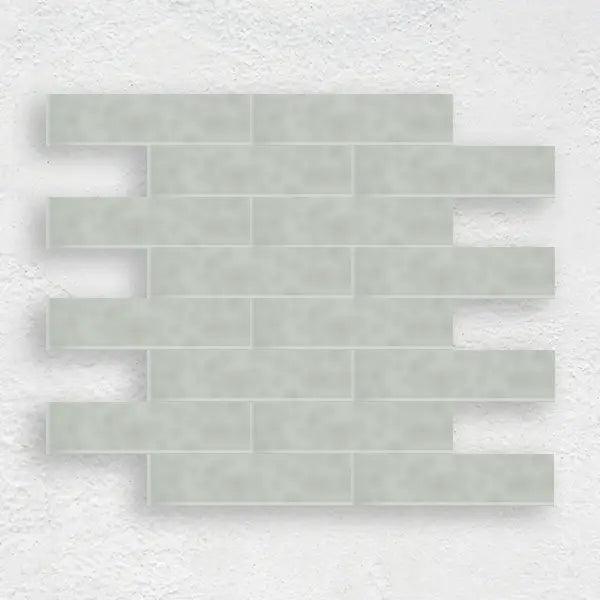 SAGE GREEN 50X200 MINI WAVE SUBWAY TILE - Tiles Mate