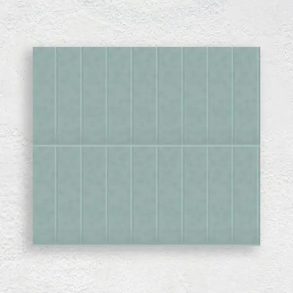SKY BLUE 50X200 MINI WAVE SUBWAY TILE - Tiles Mate