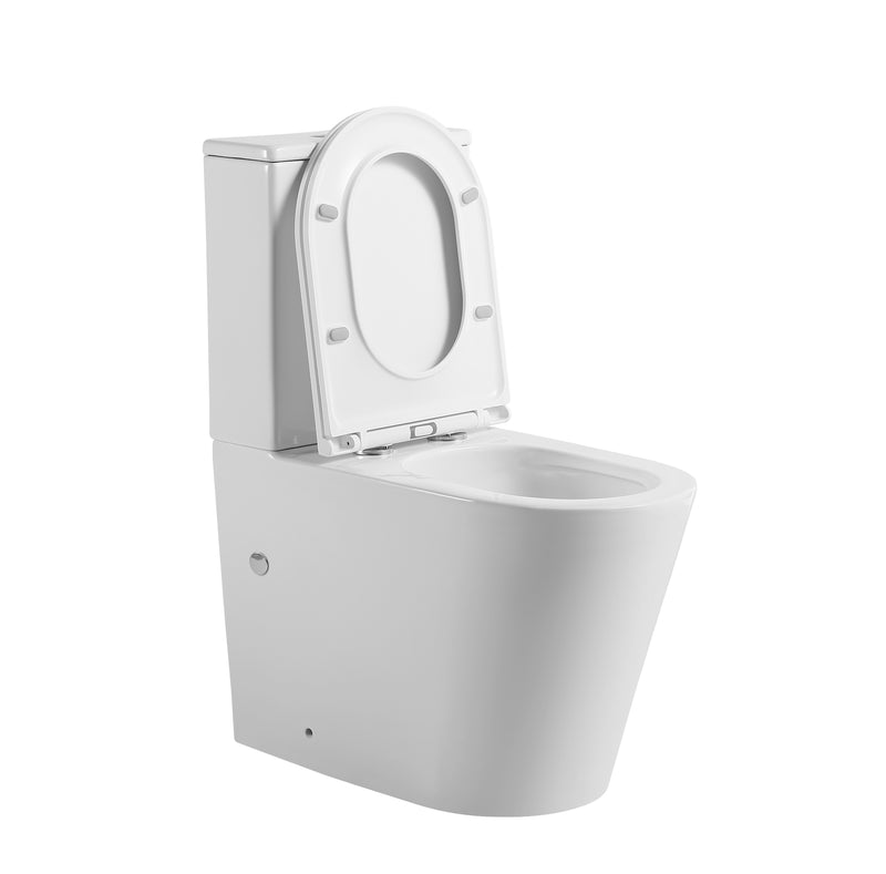 Forte Wall Faced Toilet Suite Gloss White