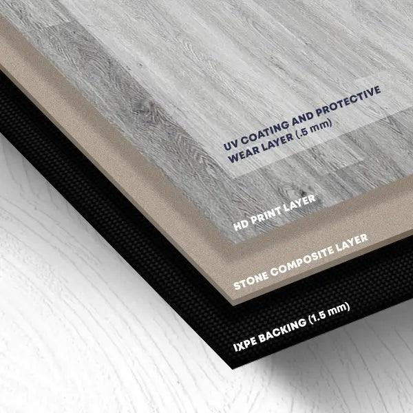 GREY ASH 7mm HYBRID - Tiles Mate