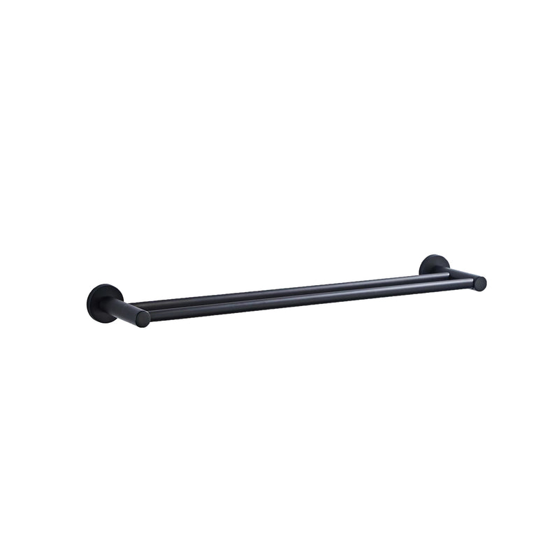 Orbit Double Towel Bar Matte Black