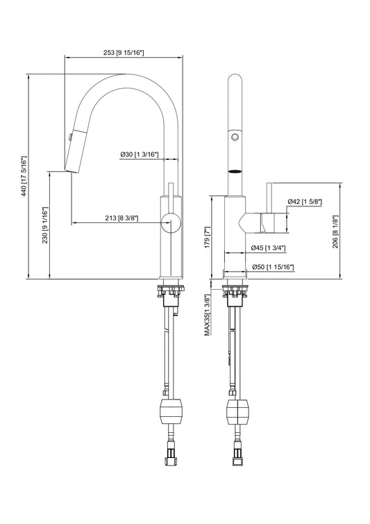 Orbit Pull Out Sink Tap Chrome