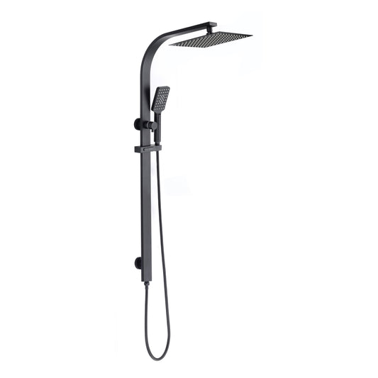 Forte Long Neck Shower Set Matt Black