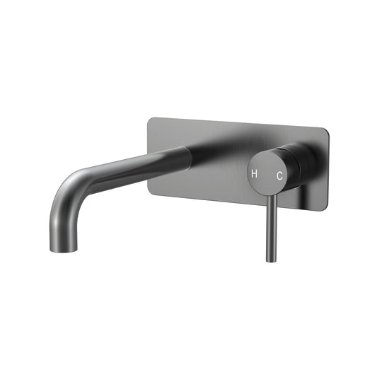Orbit Wall Tap & Lever with Back Plate Gun Metal