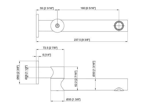 Orbit Bath Outlet Gun Metal
