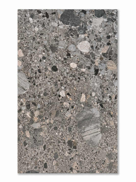 Terrazzo Graphite Embossed Matt 600x1200