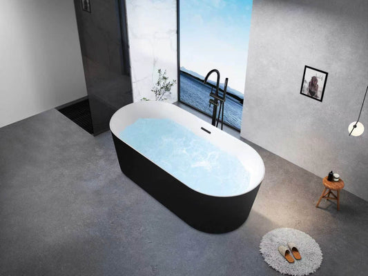 Noir Classic Freestanding Bathtub 1500mm Matt Black