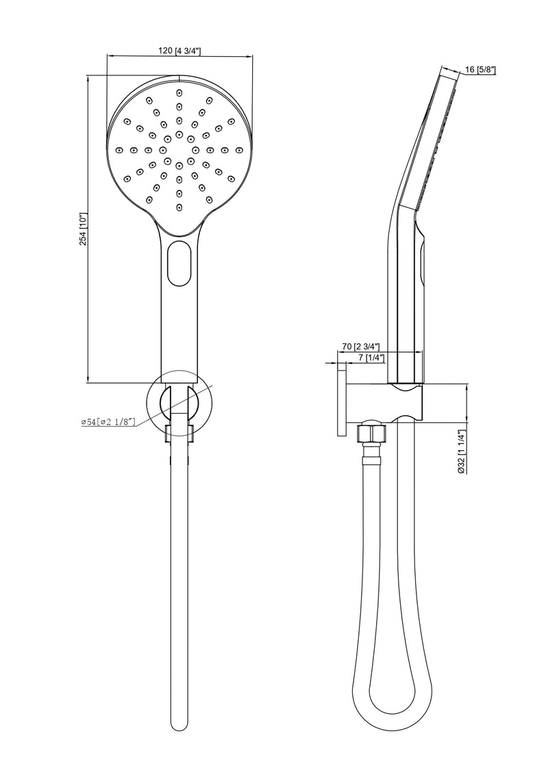 Orbit Hand Shower Gun Metal