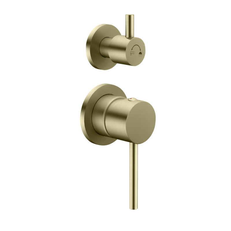 Orbit Shower Mixer & Diverter Brushed Gold