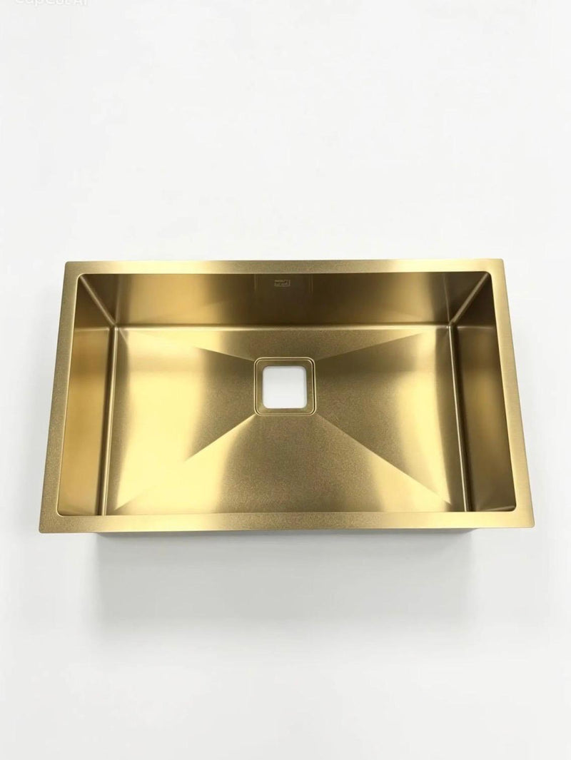 Handmade Sink 760x450 Brushed Gold