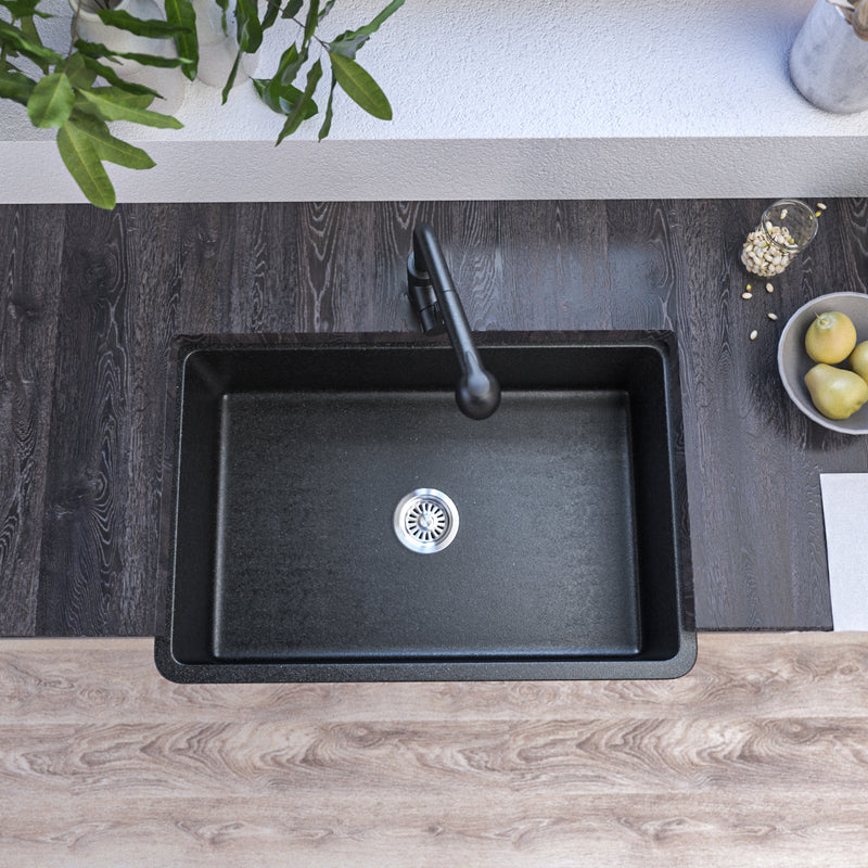 Colossal Single Bowl Kitchen Sink Matte Black